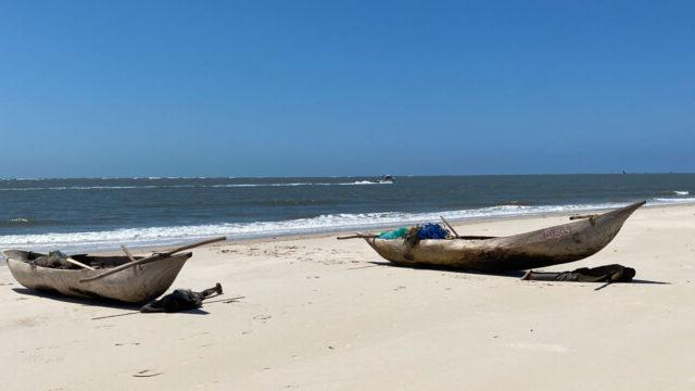 Fishermen on the beach in Zambezia